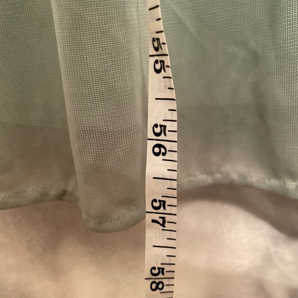 David’s Bridal Long Mesh Dress with One Shoulder - Picture 6 of 10